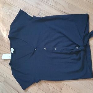 J.Crew, Navy blue, front tie button up top. Size XS, tags on.